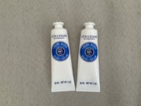 2 x L'Occitane En Provence Creme Mains Dry Skin Hand Cream Shea Butter 30ml