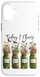 Coque pour iPhone 16 Plus Mason Jars Floral Choisissez Faith Hope Love Joy Flower