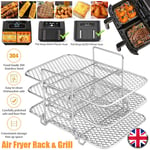 Air Fryer Rack & Grill Stick Stainless Steel Double Basket Accessorie for Ninja