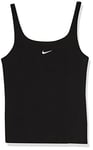 Nike Femme Nsw Essntl Cami Tank Sweatshirt, Black/White, S EU