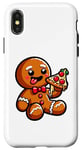 iPhone X/XS Gingerbread Man Animal Eating Pizza Margherita Meal Foodies Case