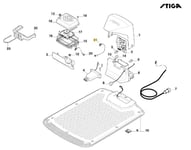 Câble Carte GPS Robot Tondeuse Modèles A1000 A1500 ORIGINALE STIGA 122063047/0