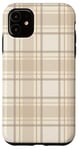 Coque pour iPhone 11 Tartan écossais beige sable beige neutre