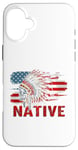 iPhone 16 Plus Headdress Native American Indian USA Flag Native American Case