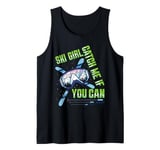 Skier SKI GIRL CATCH ME IF YOU CAN Funny Girl Tank Top