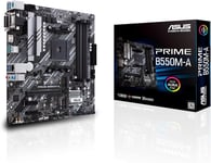 Prime B550M-A \U2013 Carte Mère Amd B550 (Ryzen Am4) Au Format Micro Atx Avec Double M.2, Pcie 4.0, Ddr 4400, Ethernet 1Gb, Hdmi/D-Sub/Dvi, Usb 3.2 Gén. 2 Type-A, Aura Sync Rgb