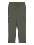 Mango Cotton Jogger Cargo Trousers Grön