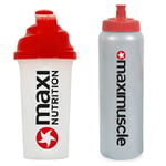 Maximuscle Water Bottle 1 Litre + MaxiNutrition Shaker Protein & Gym Training