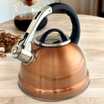 Whistling Kettle Stovetop Copper Stainless Steel 3.5L Gas Electric Induction Hob