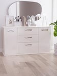 Swift Neptune Ready Assembled High Gloss Large Sideboard - Grey - Fsc&Reg; Certified