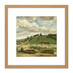 Vincent Van Gogh The Hill Of Montmartre With Stone Quarry 8X8 Inch Square Wooden Framed Wall Art Print Picture with Mount