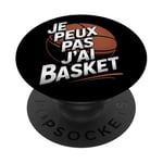 Je Peux Pas J’ai Basket Homme Humour Basketball Vintage PopSockets PopGrip Adhésif