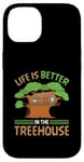 Coque pour iPhone 14 Life Is Better In The Treehouse Builder Charpentier Cabane dans les arbres