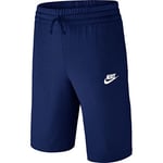 Nike B NSW Jersey Short Shorts de Sport Garçon Blue Void/Blue Void/(White) FR: S (Taille Fabricant: S)