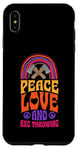 iPhone XS Max Peace Love And Axe Throwing Bohemian Rainbow Case