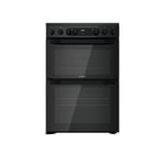 Hotpoint HDEU67V9C2B/UK 60cm Double Oven Electric Cooker with Ceramic Hob - Black