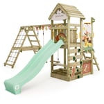 Wickey - Aire de jeux Portique bois Disney Story avec balançoire et toboggan Maison enfant exterieur avec bac à sable, échelle d'escalade &