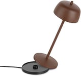 LVL THETA Lampe de Table LED Sans Fil Rechargeable - Lampe Dimmer pour éclairage intérieur et extérieur IP65 - Abat Jour Lampe de Chevet pour Chambre, 2700 - 4000K, 9-24h. (Corten Mat)