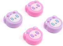 Cute Thumb Grips Caps Compatible Avec La Switch/Switch Lite Joycon, 4pcs Manette Analogique En Silicone Souple Pour Contrôleur Switch Oled,Rose&violet