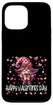 iPhone 13 Pro Max Happy Valentines Day Gnome For Women Cute Love Heart Pattern Case