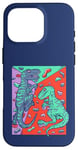 Coque pour iPhone 16 Pro T-Rex Rock Climbing Dino Bouldering