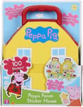 PEPPA PIG FOAM STICKER HOUSE Carry case with 100 reusable foam (New But Opened)