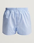 Sunspel Classic Woven Cotton Boxer Shorts Light Blue Gingham