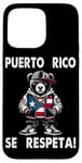 Coque pour iPhone 15 Pro Max Porto Rico Se Respeta Boricua Bear PR Drapeau