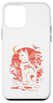 Coque pour iPhone 12 mini Superbe illustration de chat japonais