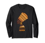 Warrior Queen Black Afro Women Black History Month Long Sleeve T-Shirt