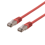 DELTACO – S/FTP Cat6 laitekaapeli, Delta-sert., LSZH, 3m, punainen (SFTP-63RH)