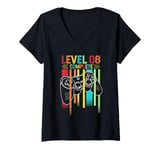 Womens LEVEL 08 COMPLETE 8 Year Anniversary V-Neck T-Shirt