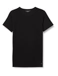 Tommy Hilfiger - Mens T-Shirts Multipack - Plain White T Shirt For Men - Essential V Neck T-Shirt - Cotton/Elastane - Pack Of Three - Black - Size S