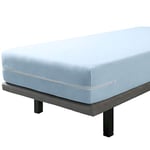 Savel – Rénove Matelas Élastique, Éponge Bouclette 100% Coton - Bleu, 90x190/200cm | Protège-Matelas | Alèse | Housse Integrale de Matelas – Disponible en Plusieurs Dimensions