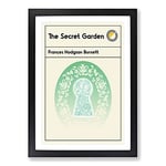 Big Box Art Book Cover The Secret Garden Frances Hodgson Burnett Framed Wall Art Picture Print Ready to Hang, Black A2 (62 x 45 cm)