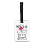 An Apple A Day Keeps Anyone Away Visual Luggage Tag Suitcase Bag - Funny Joke