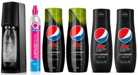 SodaStream - Terra Black + 2 x Pepsi Max + 2 x Pepsi Max Lime (Bundle)