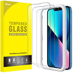 JETech Protection d'Écran à Couverture Complète pour iPhone 13/13 Pro 6,1 Pouces, Integrale Film en Verre Trempé avec Outil d'Installation Facile, Compatible Coque, Transparent HD, Lot de 3