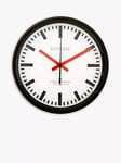 Lascelles Swiss Station Wall Clock, Dia.30cm, White