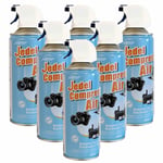 6x Compressed Air Can 400ml Spray Duster Multi Purpose Cleaner Laptop Keyboard