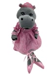 Sweety Toys, Ange, poupée 13418, Hippopotame, Ballerine, fée, en Peluche, Princesse, 50 cm, avec Couronne, Rose