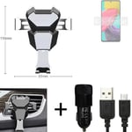 For Samsung Galaxy M53 5G Airvent mount + CHARGER holder cradle bracket car cla