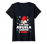 Womens Funny Abuela Gnome Family Matching Group Happy Christmas V-Neck T-Shirt