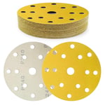 150mm Disque Abrasif 15 Trous Grain 240 Crochet et Boucle Disques de Ponçage 30 Pièces pour Ponceuses Orbitales Rondes et Aléatoires - pour le Bois le Métal et la Peinture