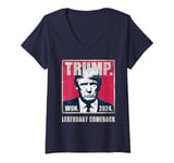 Womens Vintage TRUMP LEGENDARY COMEBACK Epic We Won The Greatest V-Neck T-Shirt