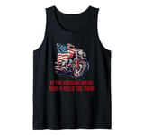 The American dream with patriotic flag and motorcycle Tank Top