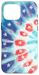 iPhone 16 Pro Max Americana Tie-Dye Stars Patriot Red White & Blue Tie Dye Case