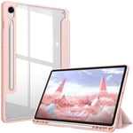 FINTIE Coque pour Samsung Galaxy Tab S9 FE 10.9 Pouces/Galaxy Tab S9 11 Pouces 2023 - Housse Arrière Transparente Claire Etui Antichoc Veille/Réveil Automatique, Or Rose