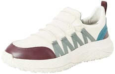 Geox Femme D Oliviera + Grip A Basket, Off White DK Burgund, 36 EU