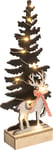 Battery Operated Wooden Christmas Tree Light Effect With Reindeer and LED lights